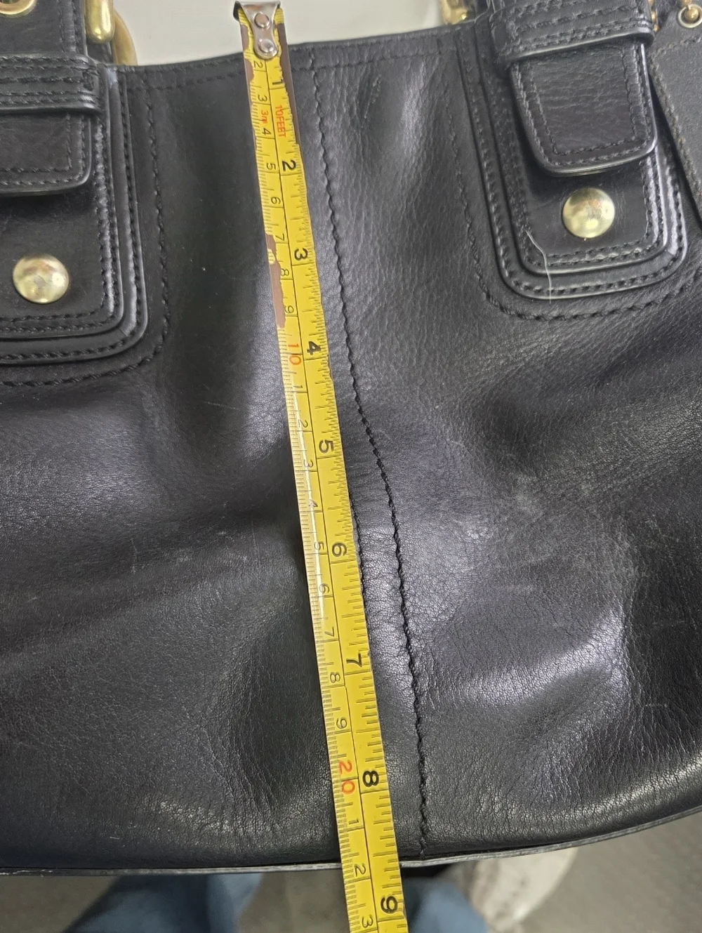 Y2K Coach Soho Black Pebbled Leather Satchel Shoulder Bag F11844